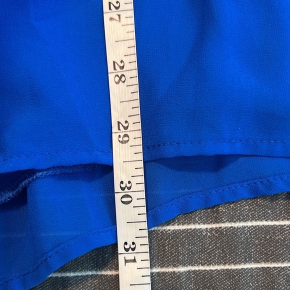 Dainty Hooligan, Vibrant Blue, V-Neck, Zipper-Back, Sheer Sleeves,Lined, Size M - Picture 14 of 14